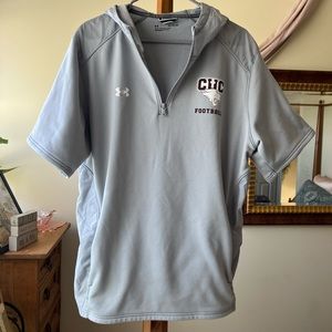 Concordia University Chicago Men’s Grey Football Quarter Zip T-Shirt Hoodie
